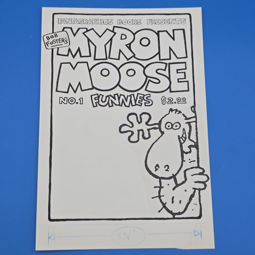 Bob Foster Original Cover Art Myron Moose Funnies #1 Fantagraphics Estate